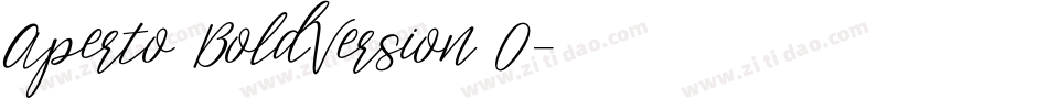 Aperto BoldVersion 0字体转换